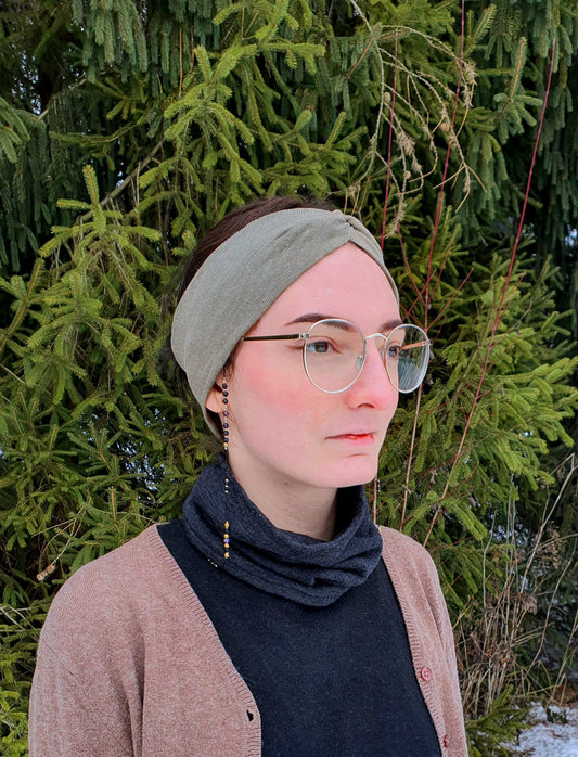 opaska z dzianiny lnianej