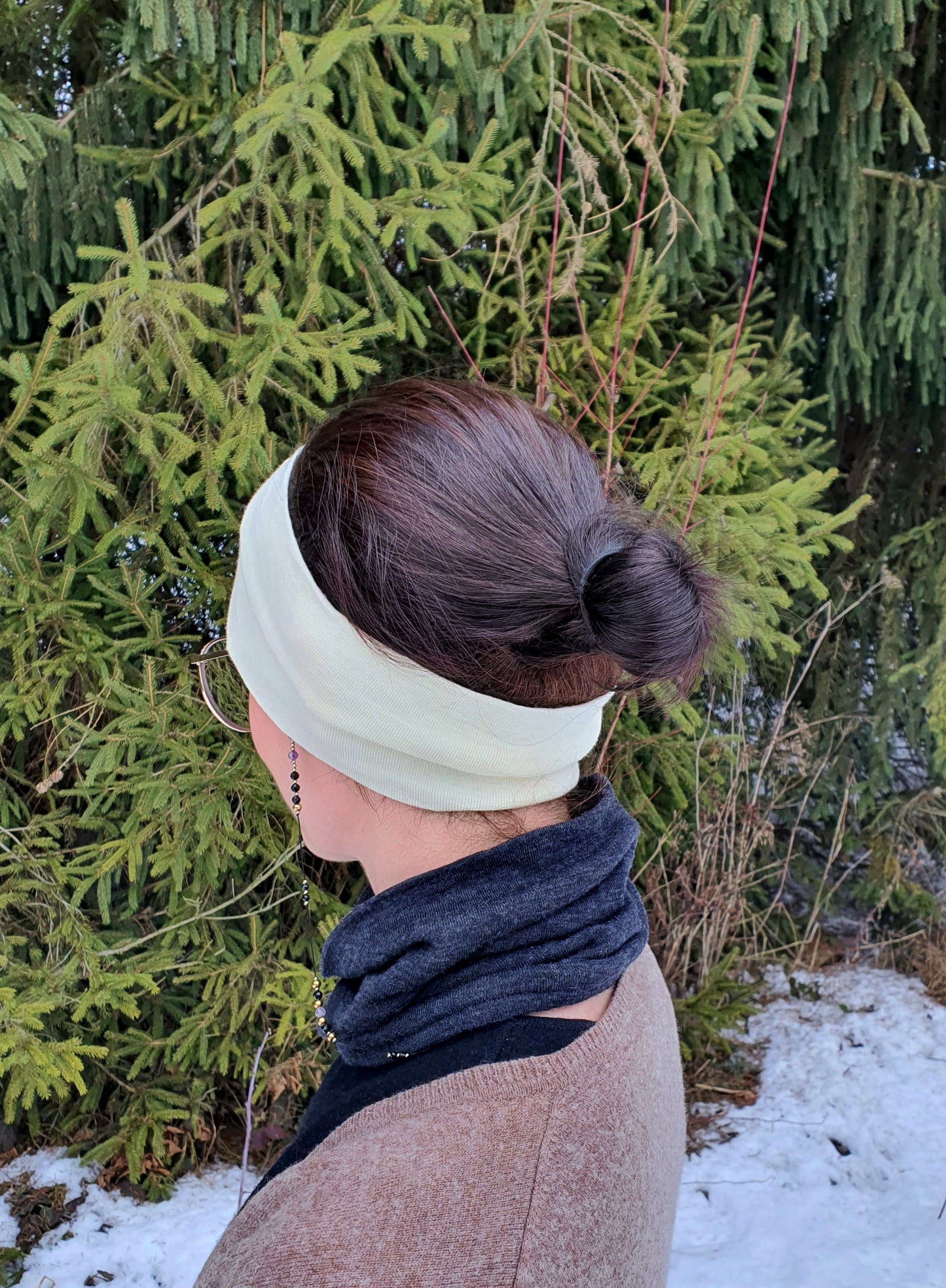 Opaska merino z jedwabiem